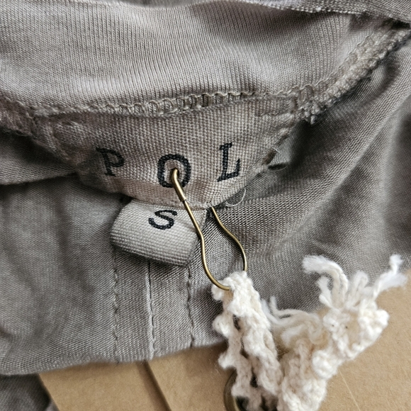 POL Women's Gray/Green Oversized Sleeveless Tunic Size Small, Boho High-Low Hem - Picture 5 of 7